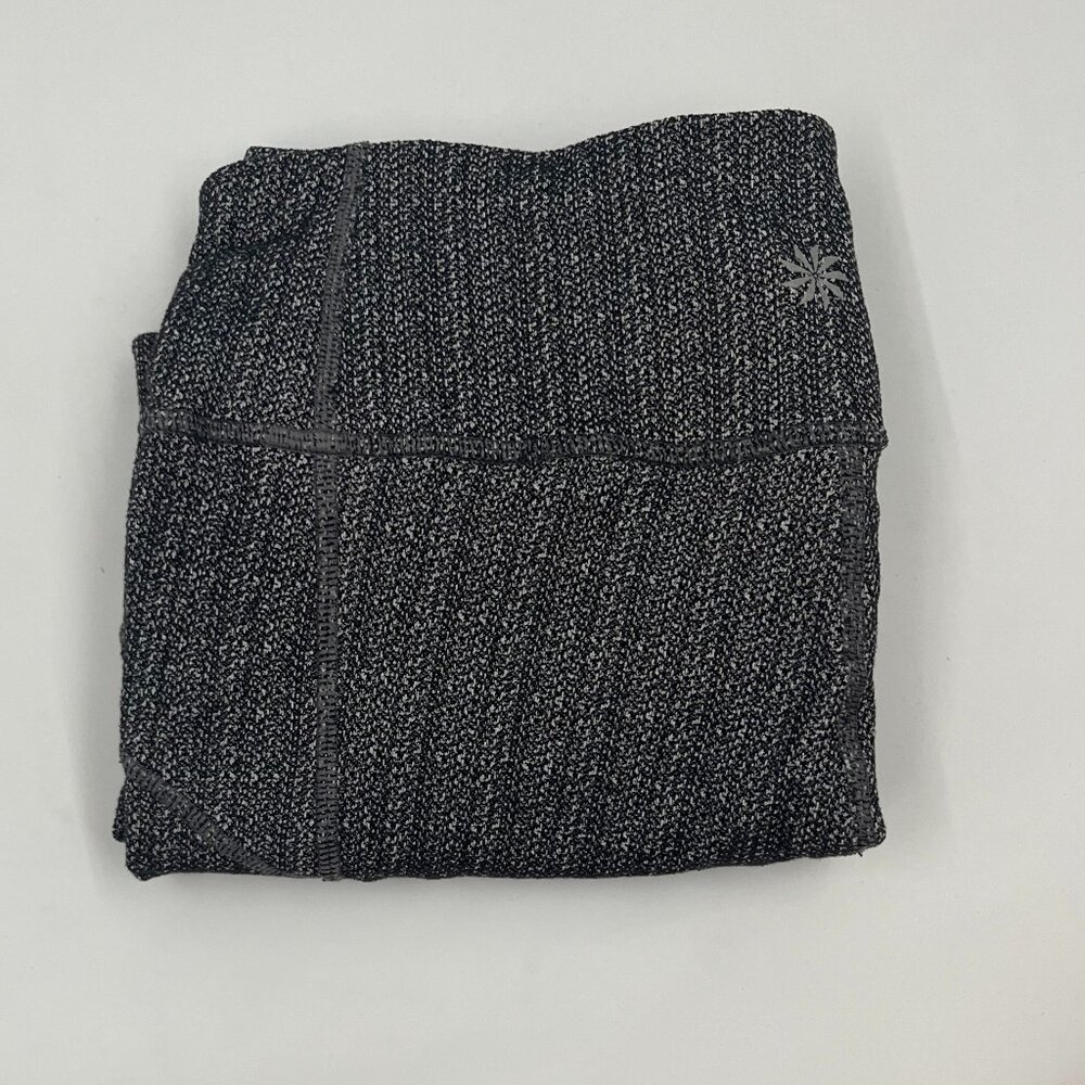 Athleta Women's M Black White Knit Pocket Cropped‎ Leggings